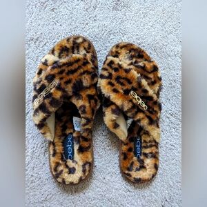 Bebe faux fur slippers
